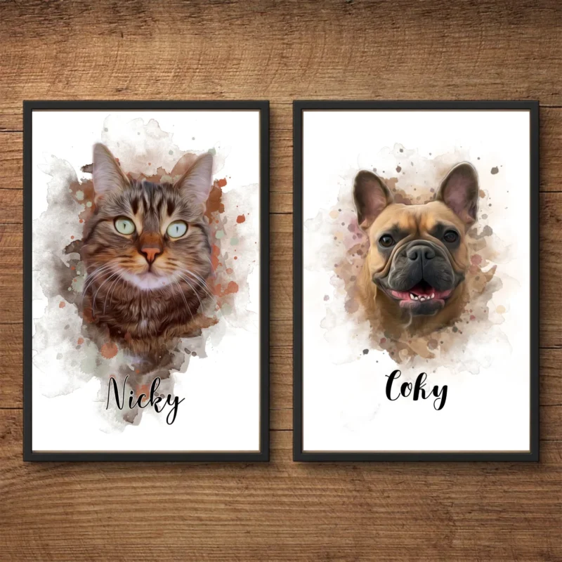 Watercolor Custom Pet Potrait - Image 2