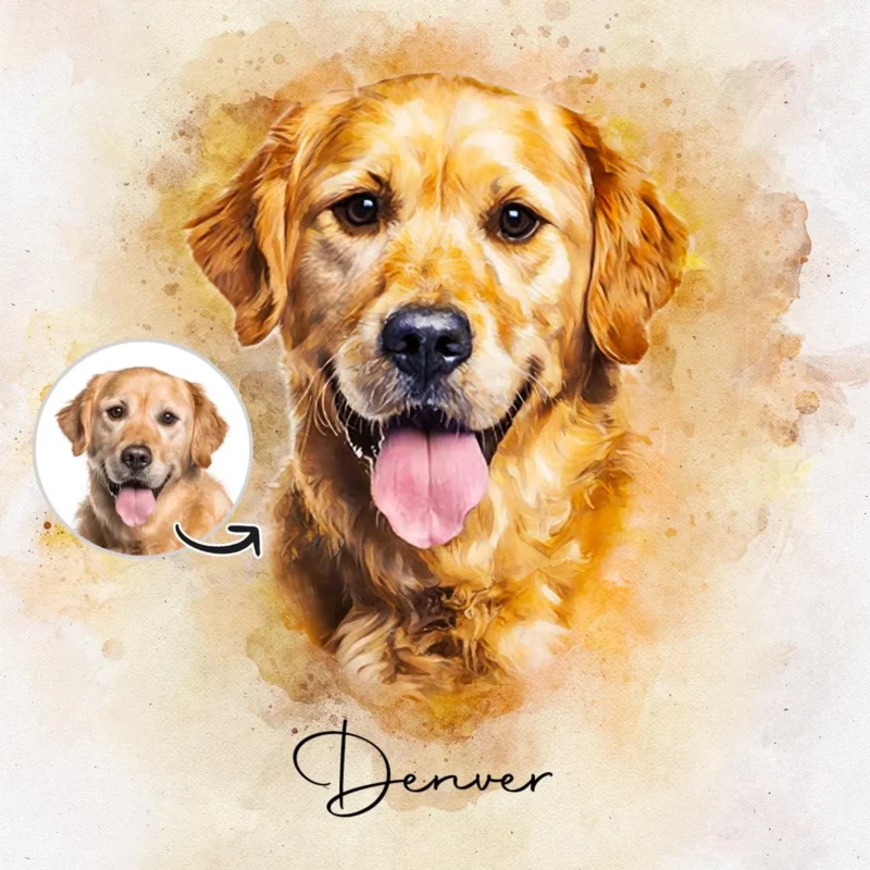 Watercolor Custom Pet Potrait
